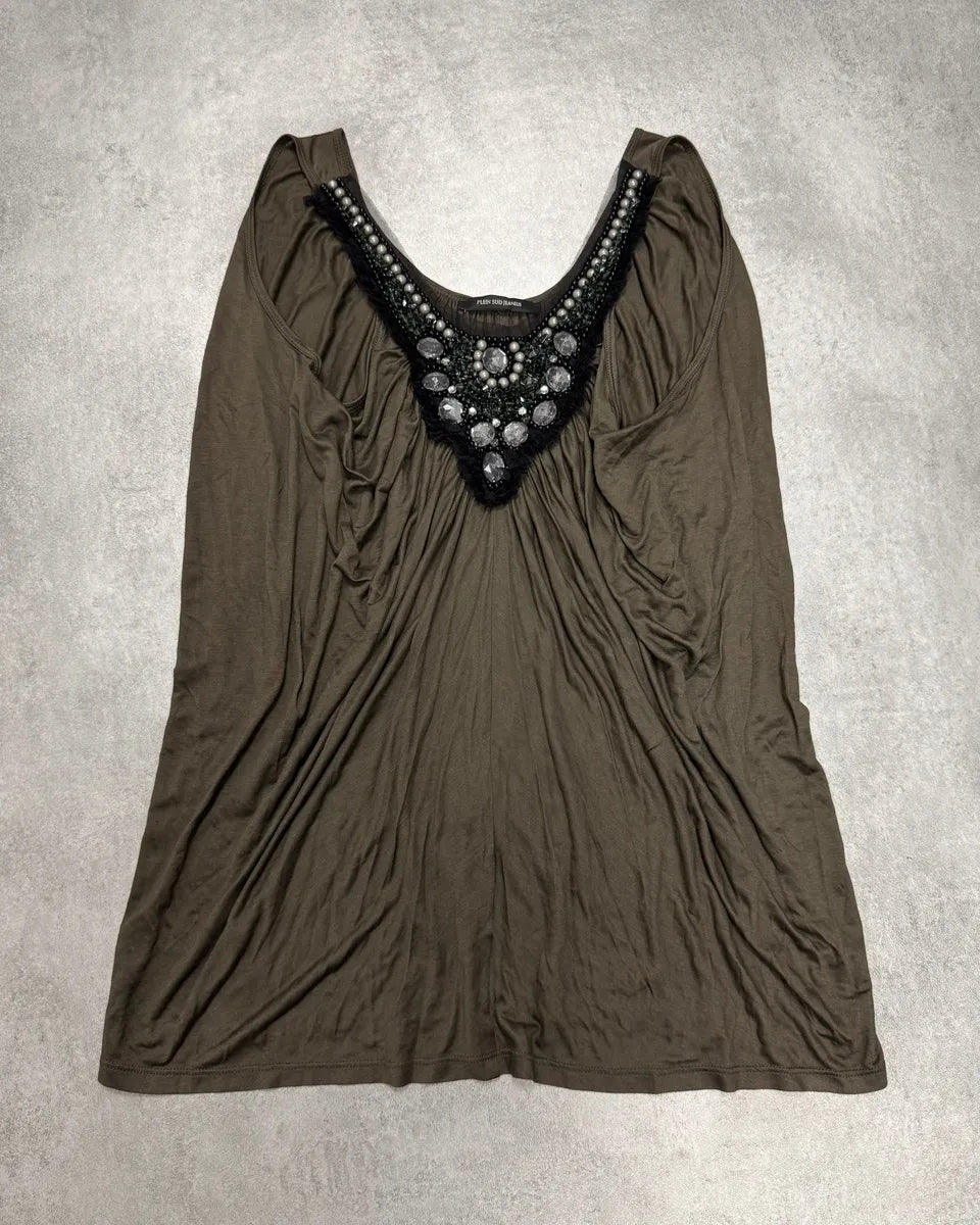 Plein Sud Pearl Necklace Tank Top rwPmGzj 0