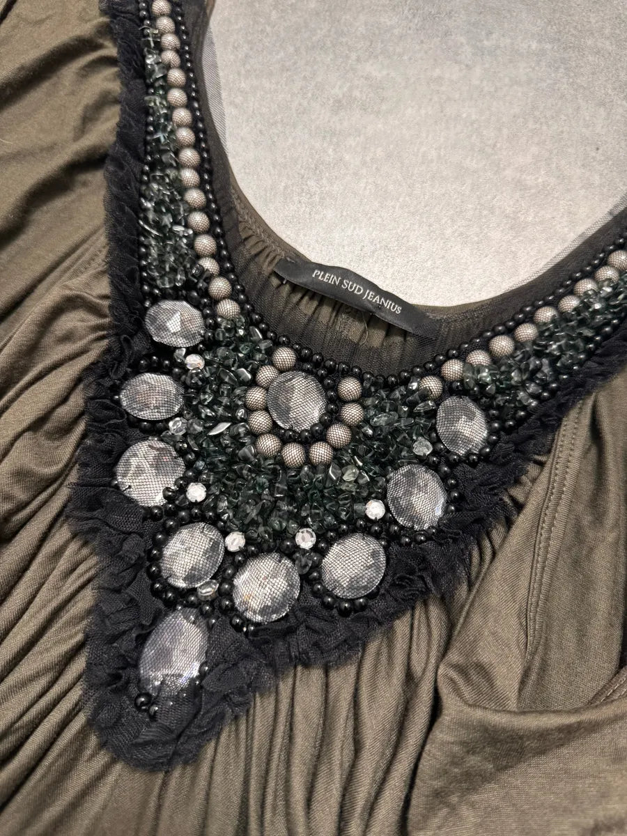 Plein Sud Pearl Necklace Tank Top rwPmGzj 1