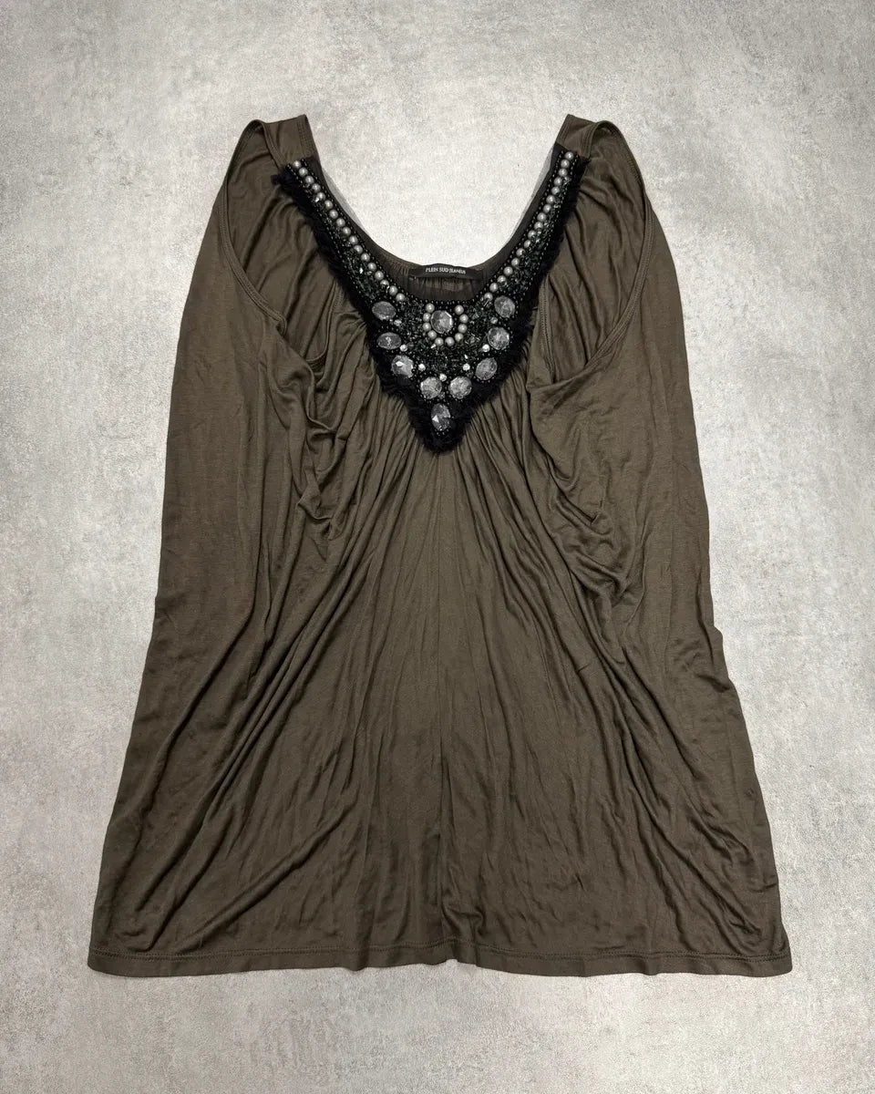 Plein Sud Pearl Necklace Tank Top rwPmGzj 2