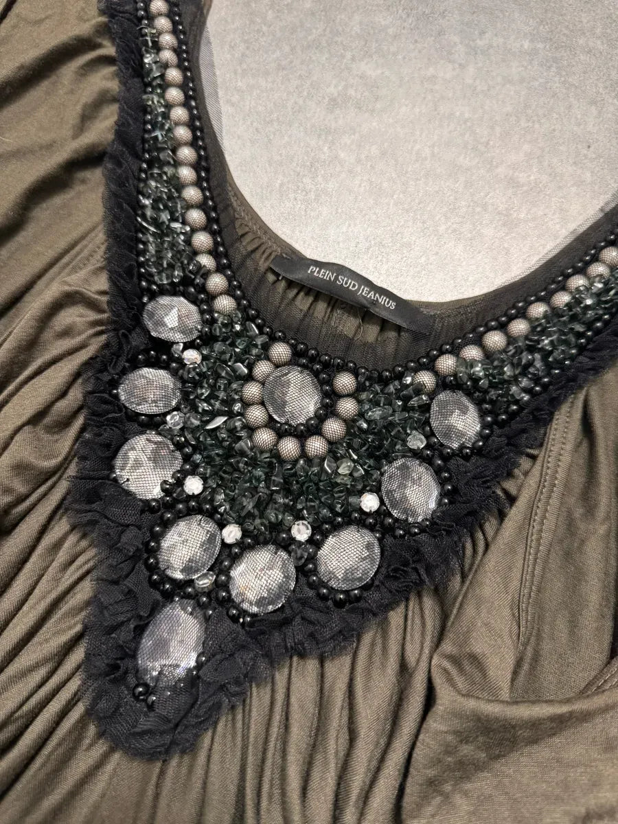 Plein Sud Pearl Necklace Tank Top rwPmGzj 4
