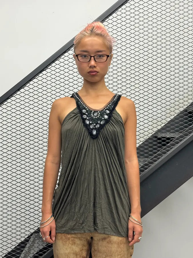 Plein Sud Pearl Necklace Tank Top rwPmGzj 0