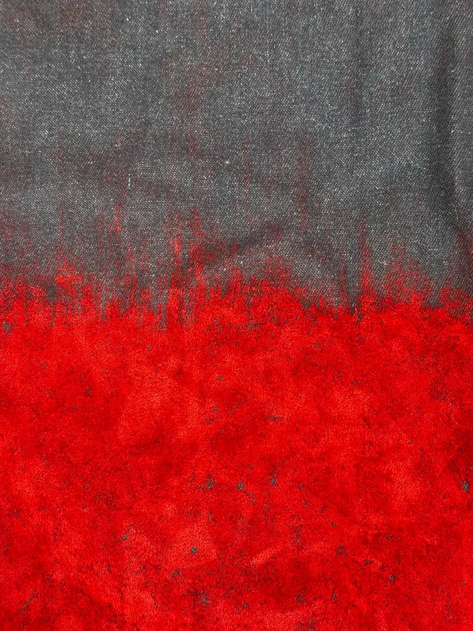 Plein Sud Red & Blue Gradient Velvet Denim Trucker Jacket MkufsVm 7