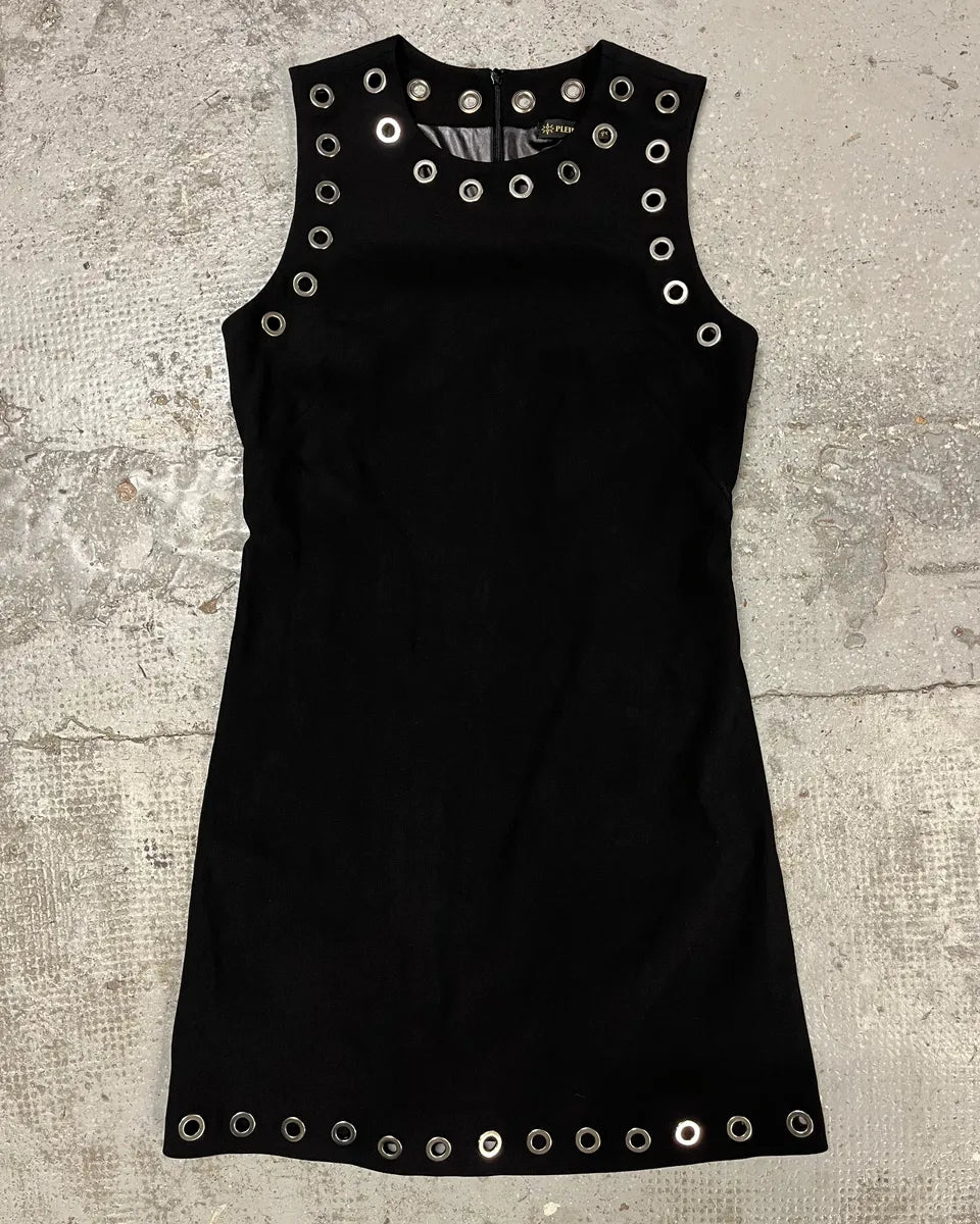 Plein Sud Studded Black Dress (S) eNiuQHw 0
