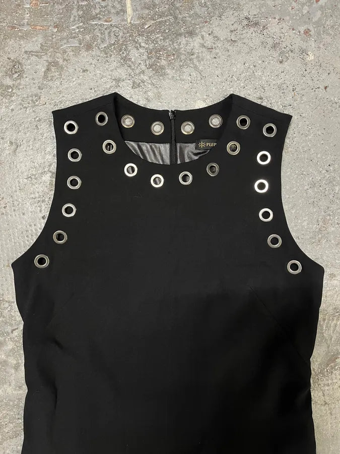 Plein Sud Studded Black Dress (S) eNiuQHw 6