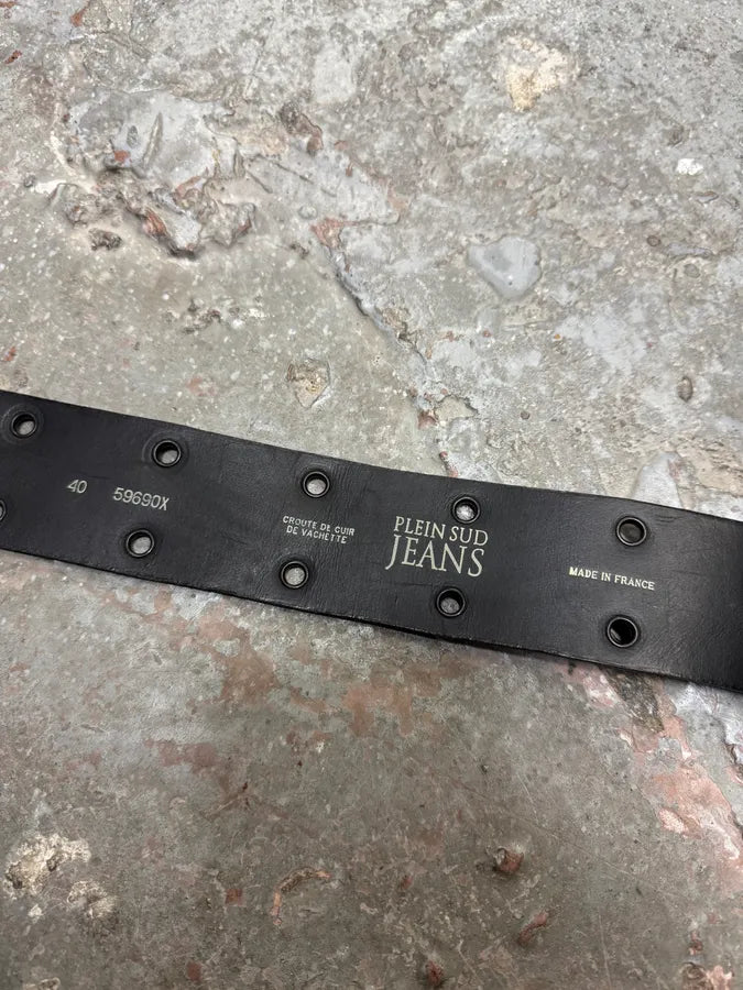 Plein Sud Utility Suede Brown Leather Belt (OS) 3