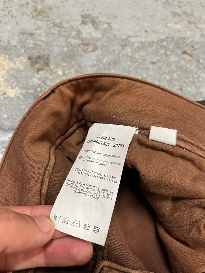 Plein Sud Waxed Burnt Copper Skinny Jeans lEHddYe 13