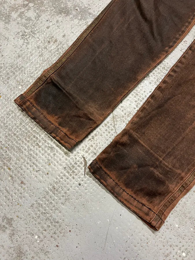 Plein Sud Waxed Burnt Copper Skinny Jeans lEHddYe 7
