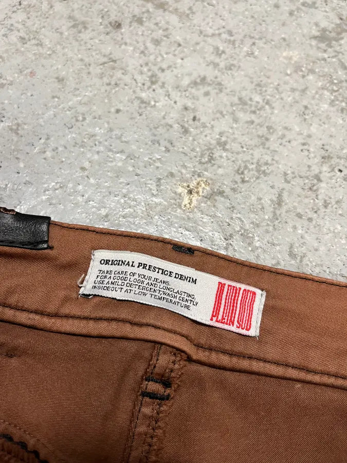 Plein Sud Waxed Burnt Copper Skinny Jeans lEHddYe 8