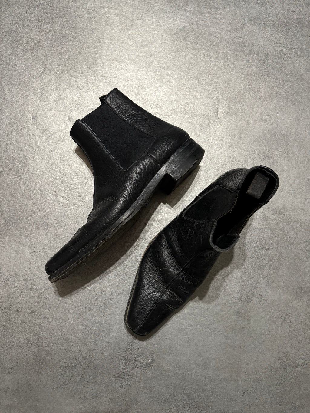 2000s Prada Black Leather Premium Boots (44) - 3