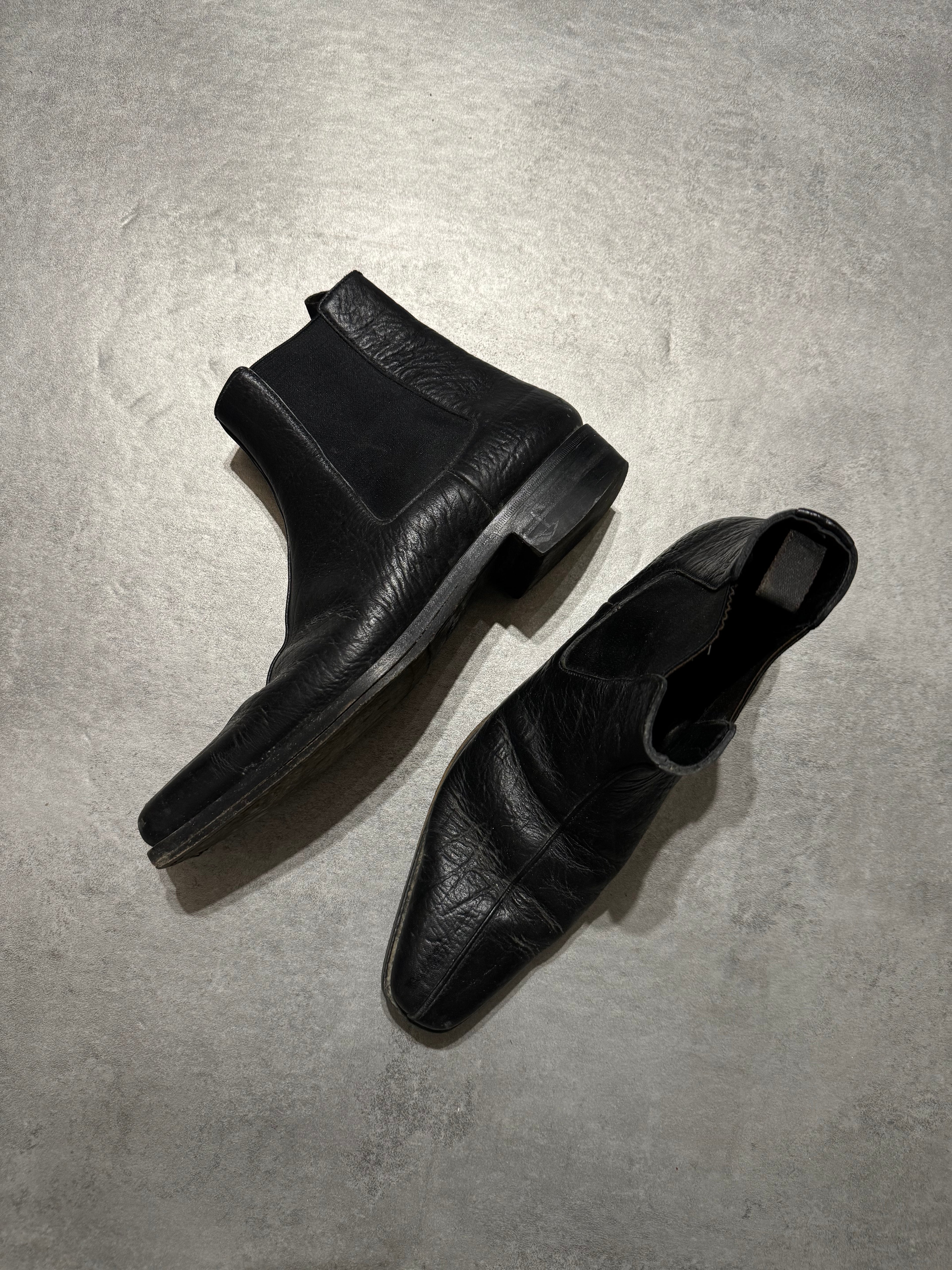 2000s Prada Black Leather Premium Boots (44) - 3