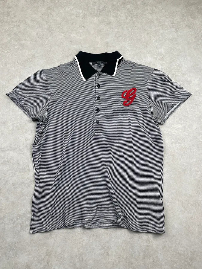 SS2008 Gucci White & Black Striped Polo by Frida Giannini KnlQpjk 2