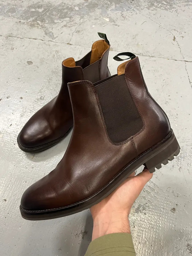 Polo Ralph Lauren Brown Minimalist Classy Leather Boots buxrTsc 0