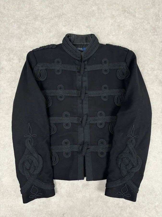 Polo Ralph Lauren Black Wool Military Blazer Officer Napoleon Jacket wnscDQr 2