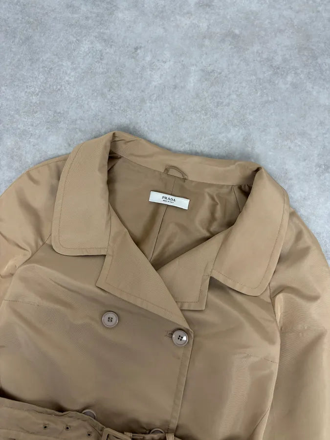 AW2007 Prada Belted Short Trench Coat gnYBRkj 3