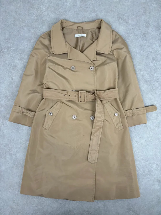 AW2007 Prada Belted Short Trench Coat gnYBRkj 0