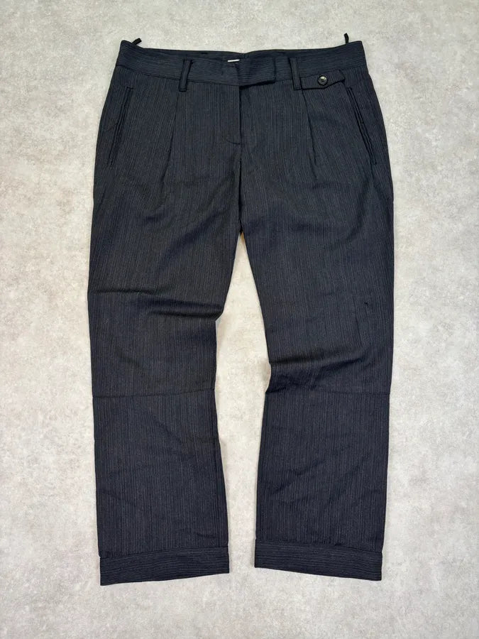 SS2007 Prada Grey Virgin Wool Tailored Pants TOHDFCU 0