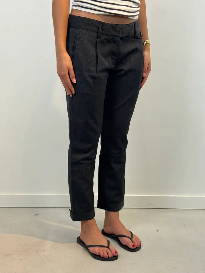 SS2007 Prada Grey Virgin Wool Tailored Pants TOHDFCU 1