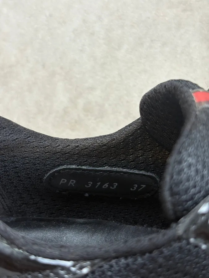 Prada Americas Cup Black Leather Sneakers RqZsmHt 8