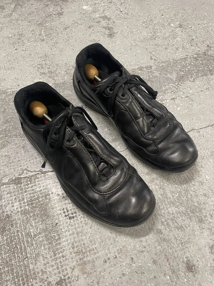 Prada Americas Cup Black Low Leather Shoes (44eu/us10) KZpjlTc 1