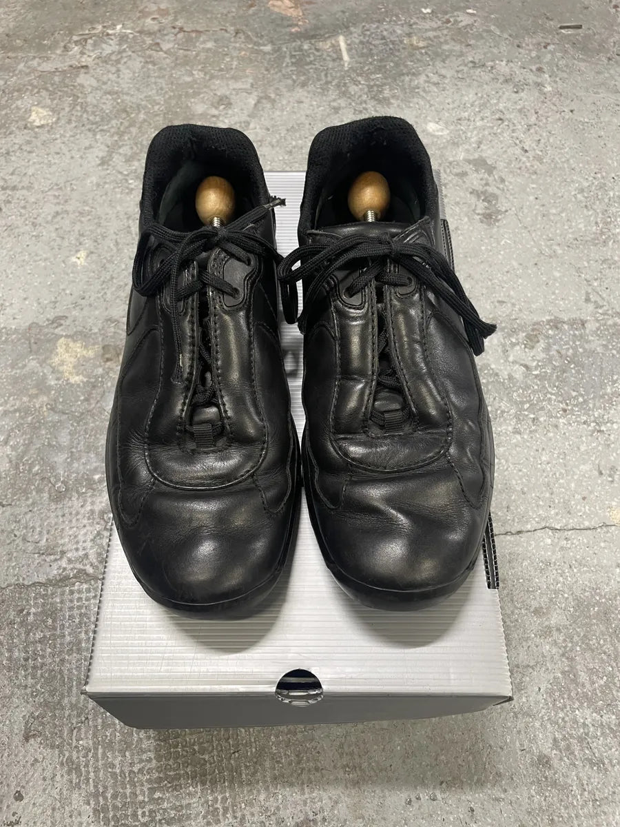 Prada Americas Cup Black Low Leather Shoes (44eu/us10) KZpjlTc 2
