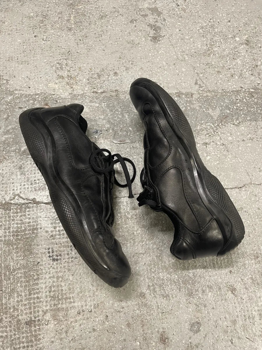 Prada Americas Cup Black Low Leather Shoes (44eu/us10) KZpjlTc 4