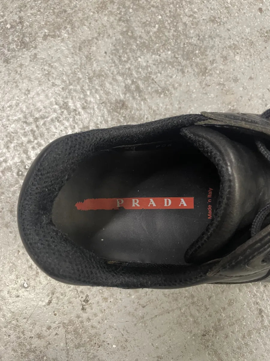Prada Americas Cup Black Low Leather Shoes (44eu/us10) KZpjlTc 6