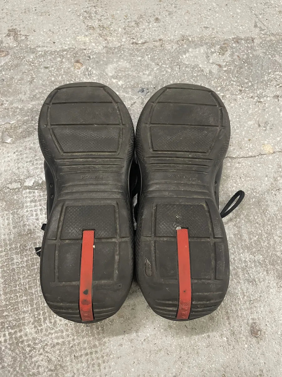 Prada Americas Cup Black Low Leather Shoes (44eu/us10) KZpjlTc 8