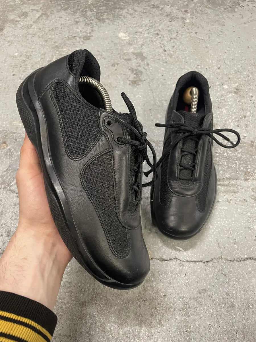 Prada Americas Cup Black Low Sneakers  (38eu/us5.5) rjJrbIz 0