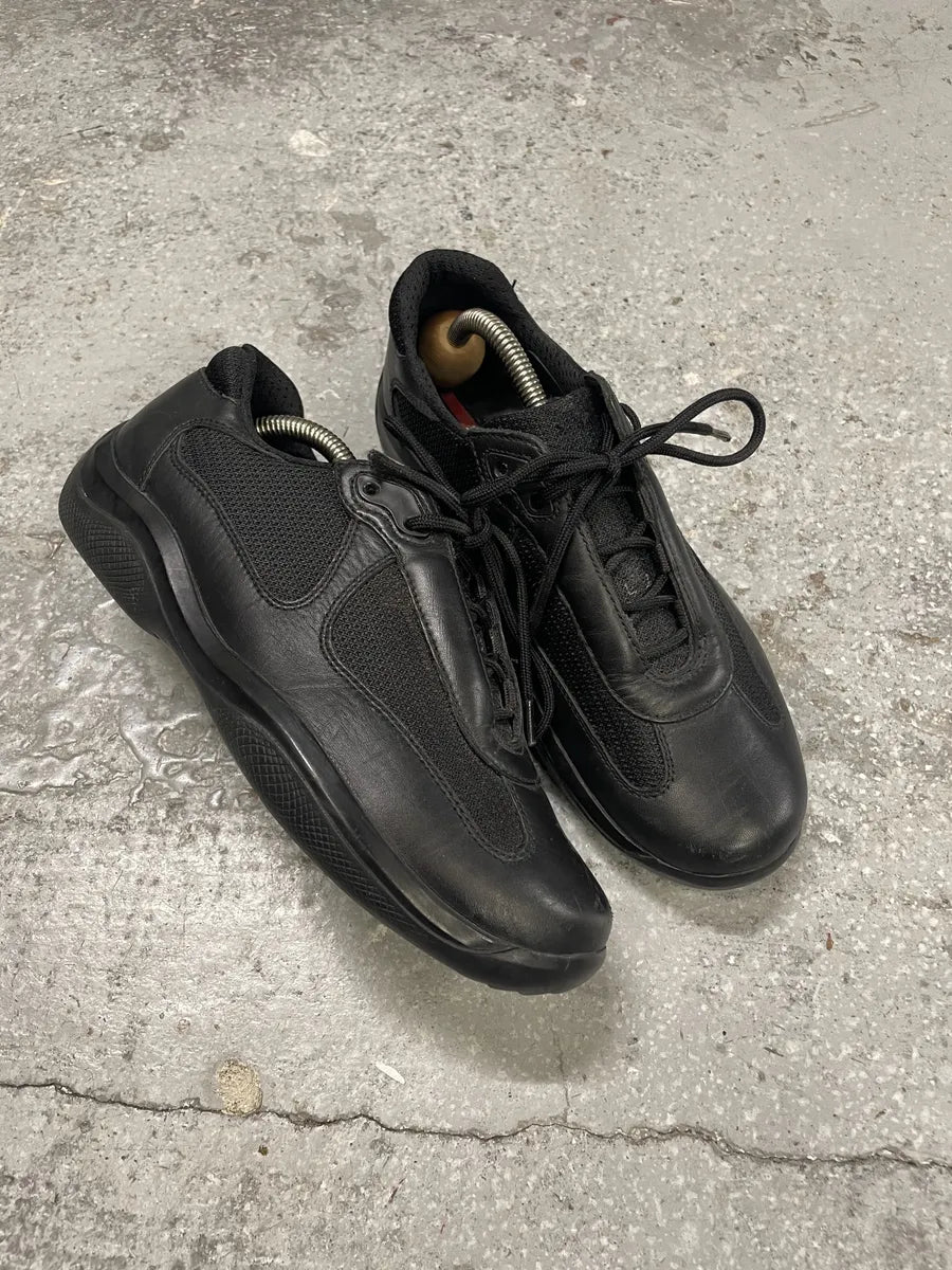 Prada Americas Cup Black Low Sneakers  (38eu/us5.5) rjJrbIz 4