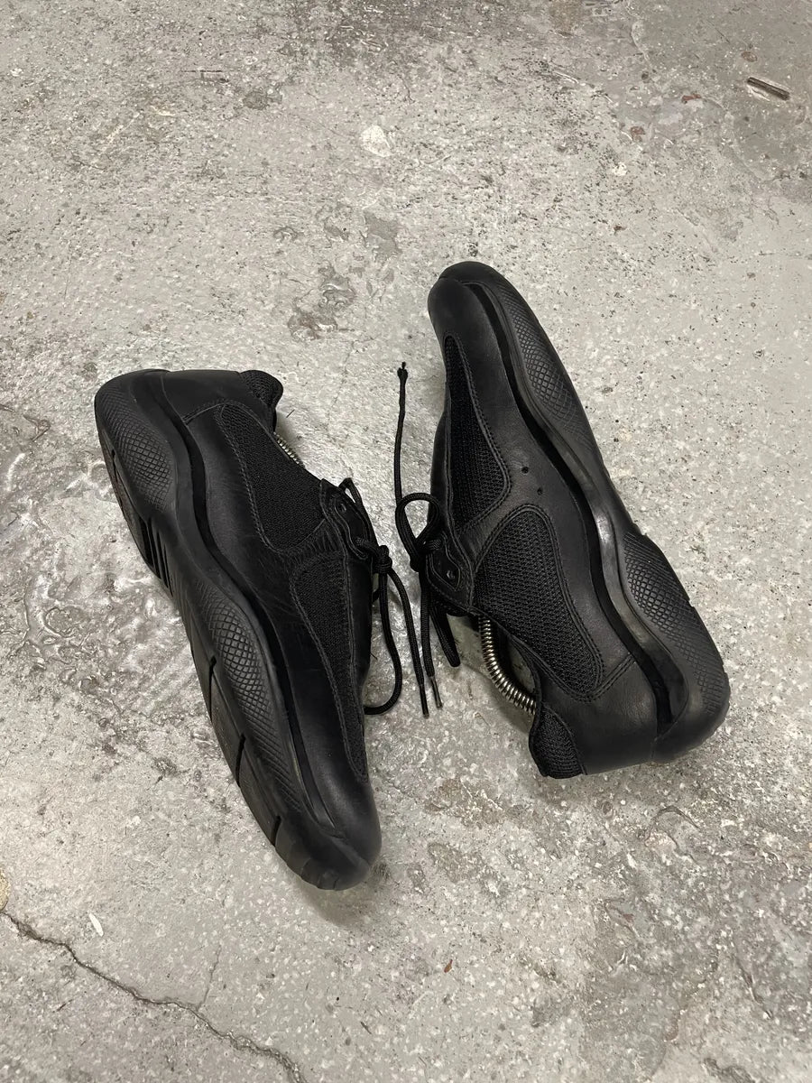 Prada Americas Cup Black Low Sneakers  (38eu/us5.5) rjJrbIz 5