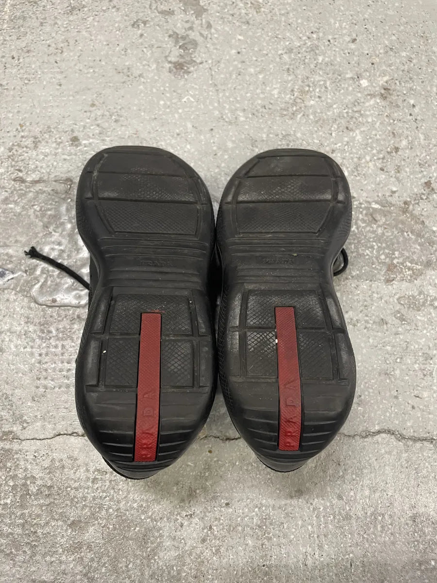 Prada Americas Cup Black Low Sneakers  (38eu/us5.5) rjJrbIz 8