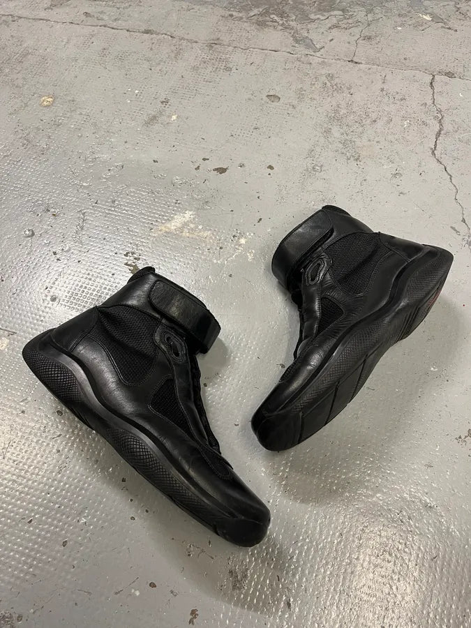 Prada America’s Cup Black Patent High Sneakers ryVhuZQ 1