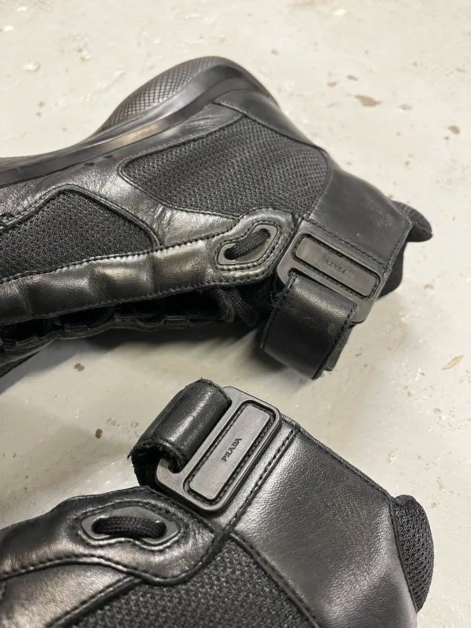 Prada America’s Cup Black Patent High Sneakers ryVhuZQ 3