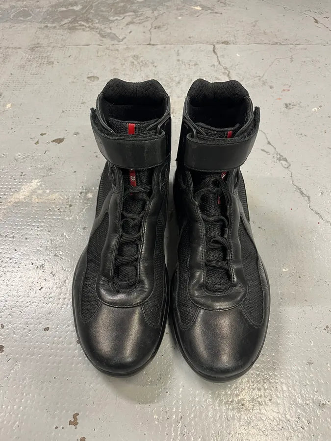 Prada America’s Cup Black Patent High Sneakers ryVhuZQ 4