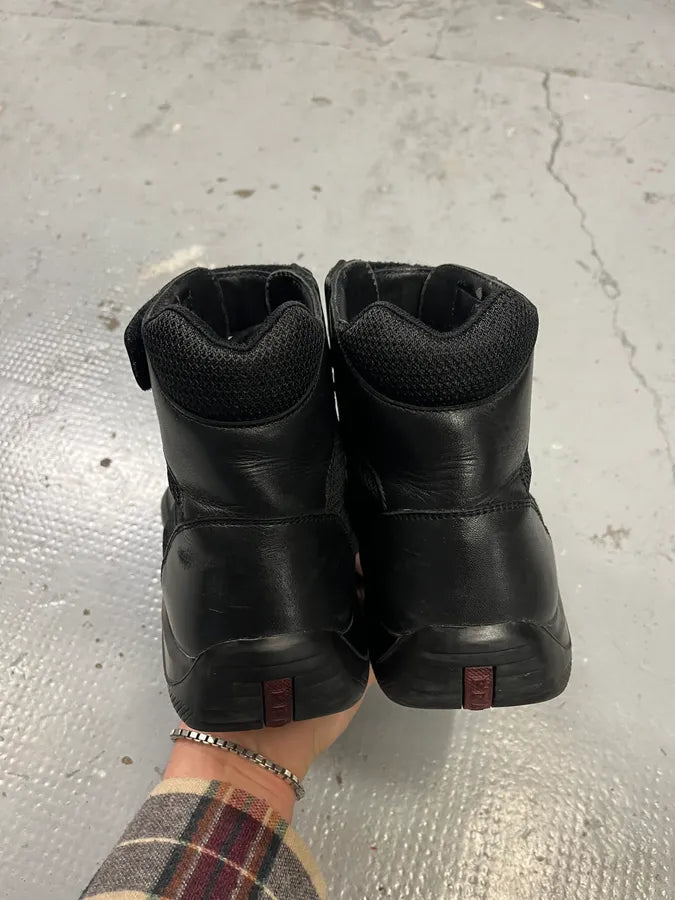 Prada America’s Cup Black Patent High Sneakers ryVhuZQ 5