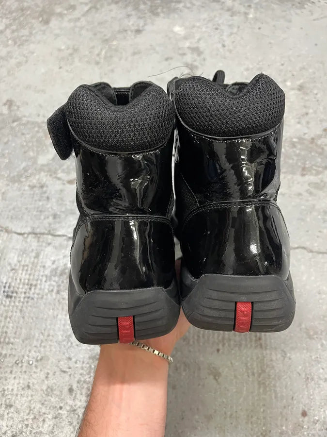 Prada America’s Cup Black Satin High Sneakers (43.5eu/us9.5) dlbarMa 6
