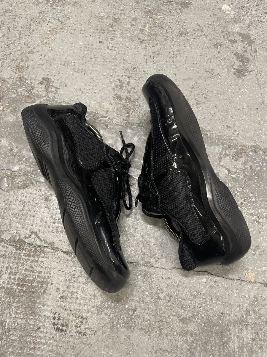 Prada Americas Cup Black Satin Shoes (38.5eu/us6) yLijgCO 2