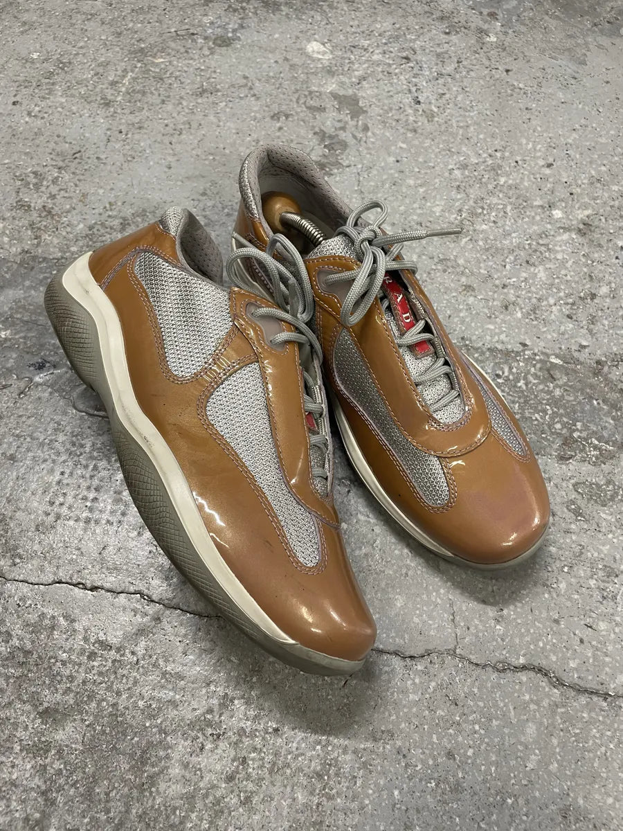 Prada Americas Cup Bronze Low Sneakers (39.5eu/us6.5) BXdskXv 2