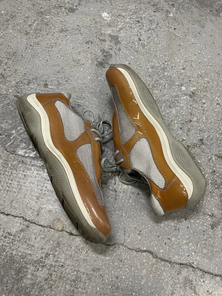 Prada Americas Cup Bronze Low Sneakers (39.5eu/us6.5) BXdskXv 5