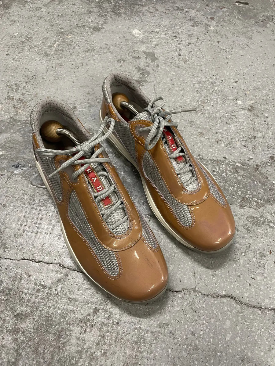 Prada Americas Cup Bronze Low Sneakers (39.5eu/us6.5) BXdskXv 6