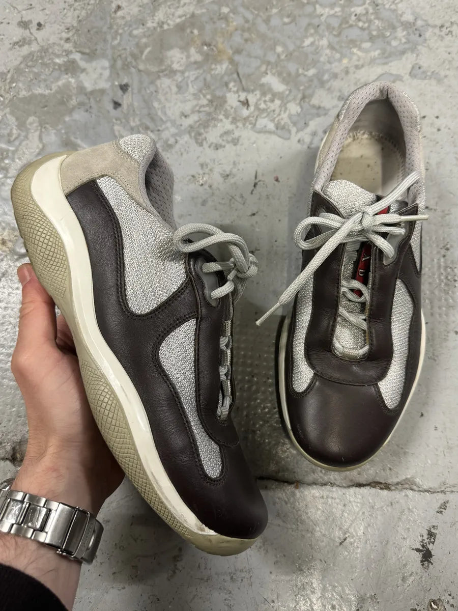 Prada America’s Cup Brown Low Sneakers (39.5eu/us6.5) IegPXIr 0