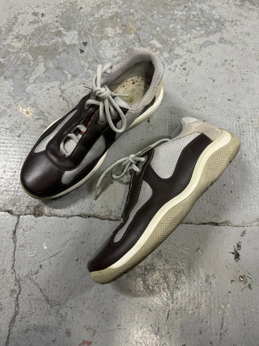 Prada America’s Cup Brown Low Sneakers (39.5eu/us6.5) IegPXIr 3