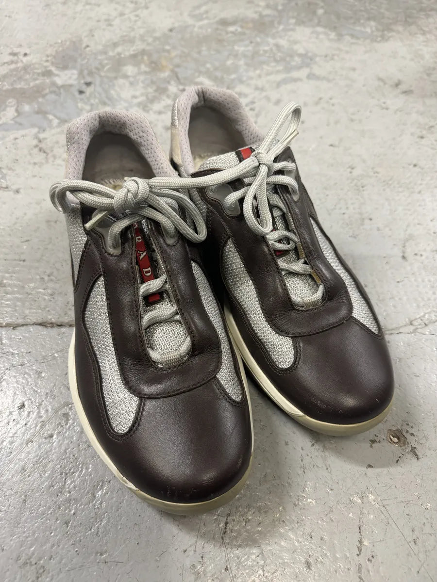 Prada America’s Cup Brown Low Sneakers (39.5eu/us6.5) IegPXIr 4