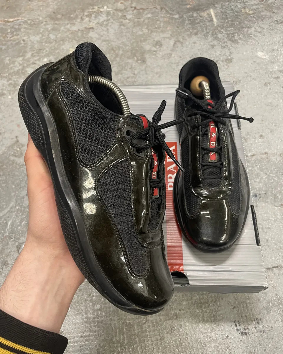 Prada Americas Cup Dark Olive Satin Shoes XqwqkTG 0