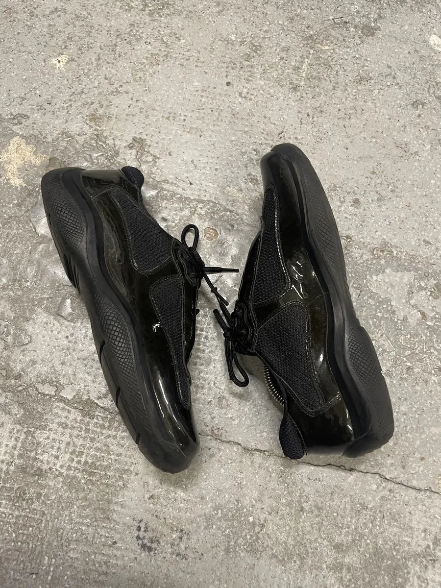Prada Americas Cup Dark Olive Satin Shoes XqwqkTG 5