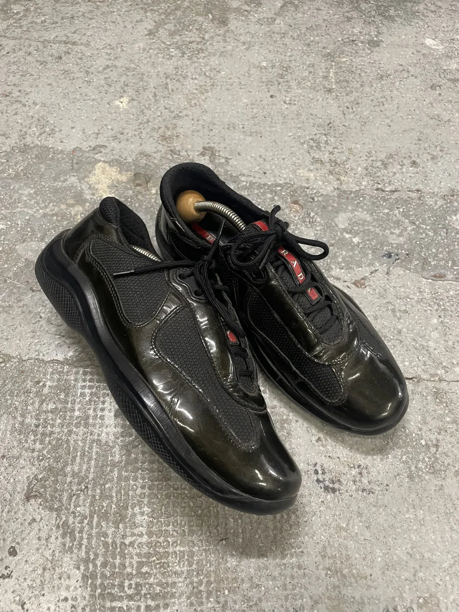 Prada Americas Cup Dark Olive Satin Shoes (39.5eu/us6.5) sYIDqws 4