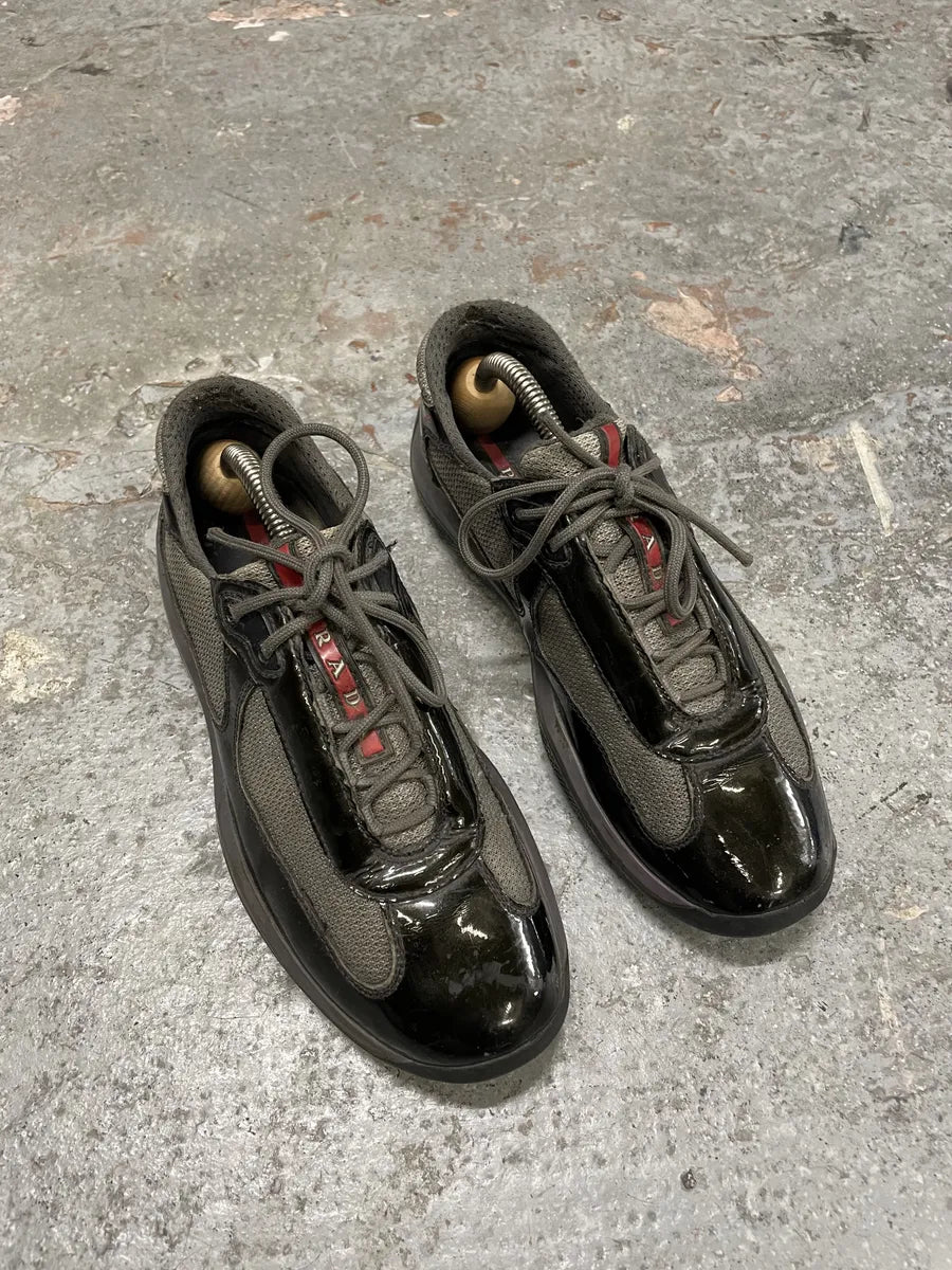 Prada Americas Cup Dark Satin Olive Shoes (37.5eu/us5) RFFyJJt 1