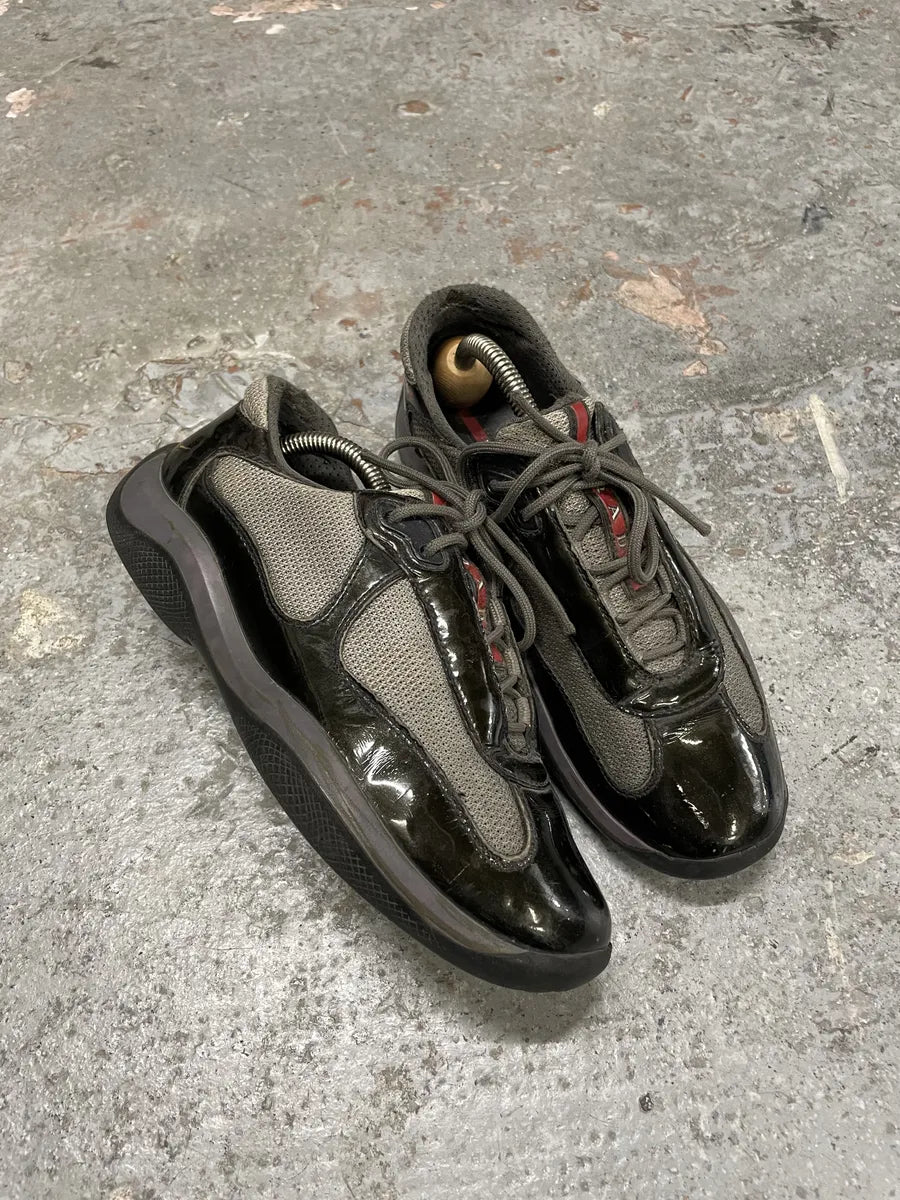 Prada Americas Cup Dark Satin Olive Shoes (37.5eu/us5) RFFyJJt 5