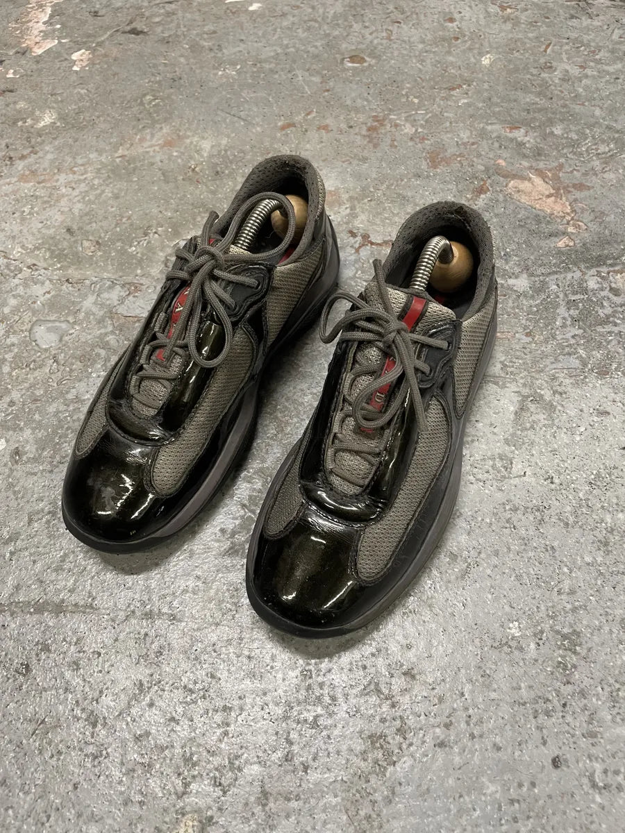 Prada Americas Cup Dark Satin Olive Shoes (37.5eu/us5) RFFyJJt 6