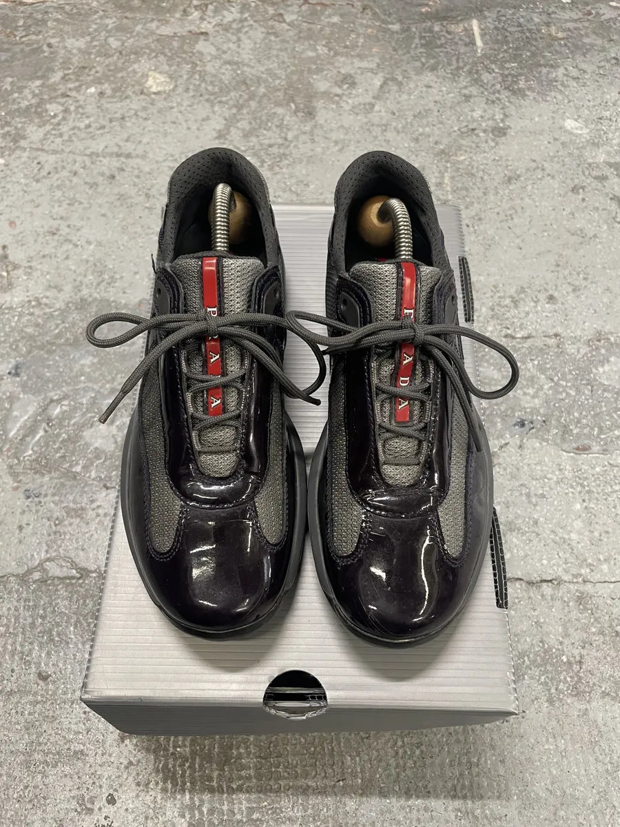 Prada Americas Cup Dark Satin Purple Shoes jQcSRWF 1